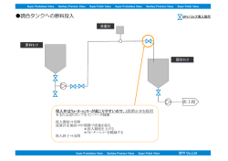 調合タンクへの原料投入フロー図 [PDF/31kb]