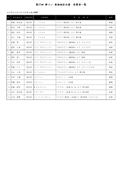 「夢コン」受賞者一覧