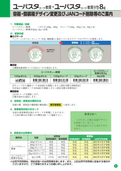 ユーパスタコーワ軟膏／ユーパスタコーワ軟膏分包 容器・個装箱デザイン