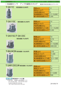 アンプ内蔵型加速度センサ