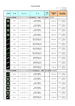 材料設計価格表 - エルティーアイ株式会社