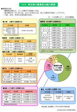 埼玉県の農業産出額や全国順位など（PDF：269KB）