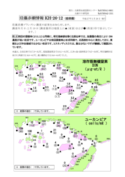 珪藻赤潮情報 KH-26-12 - 兵庫県立農林水産技術総合センター 水産