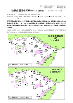 珪藻赤潮情報 KH-26-12 - 兵庫県立農林水産技術総合センター 水産