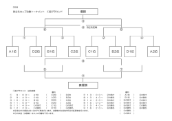 裏優勝 ⑧ ⑦ 優勝 ⑫ ⑩ ② ⑥ ① ③ ⑤ ④ A1位 D2位 B1位 C2位 C1位
