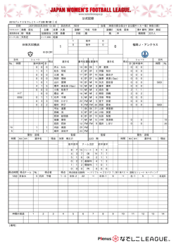 公式記録 - なでしこリーグ;pdf