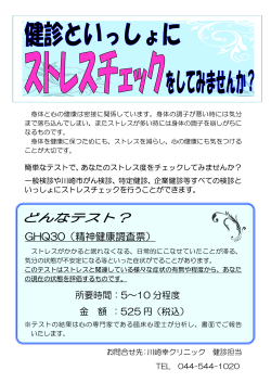 GHQ30（精神健康調査票）