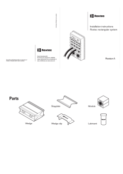 Installation instructions Roxtec rectangular system Revision A