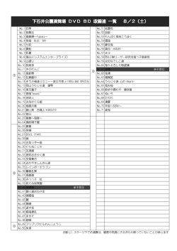 下石井公園演舞場 下石井公園演舞場 DVD BD 収録連 一覧 8／2（土）