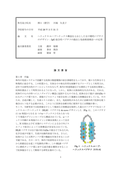 ヘリックス-ループヘリックス構造を土台とした分子標的ペプチドのデザイン
