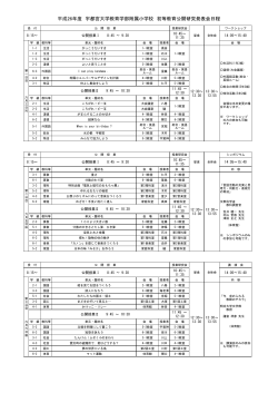 公開研究会の日程詳細 - 宇都宮大学教育学部・教育学研究科