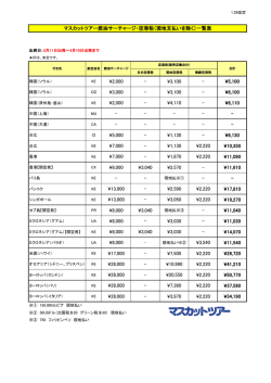 現地空港諸税および、燃油サーチャージ