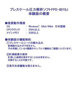 プレスケール圧力解析ソフトFPD