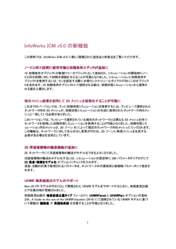 InfoWorksICM v5.0.3 新機能リスト