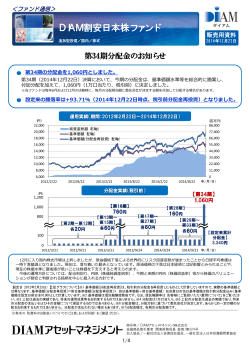 ファンド通信 『DIAM割安日本株ファンド』第34期分配金のお知らせ