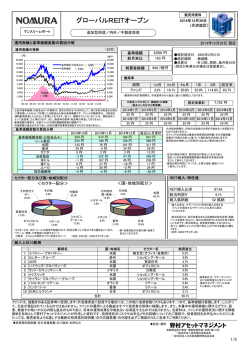 月次レポート - 野村アセットマネジメント
