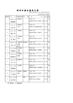 標 津 町 議 会 議 員 名 簿