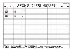 青森市営バス「 荒川十文字 」停留所時刻表