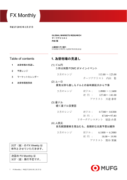 FX Monthly（2015年3月）