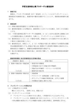 学習支援事業公募プロポーザル審査基準（PDF:128KB