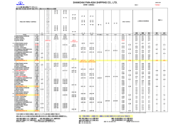 上海航路スケジュール表