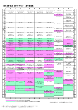 NBS長野放送 2015年4月～ 基本番組表;pdf