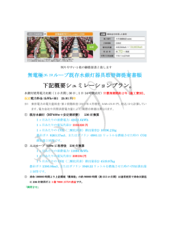 下記概要シュミレーションプラン。
