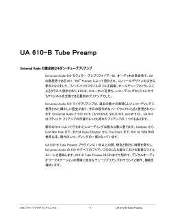 UA 610-B Tube Preamp