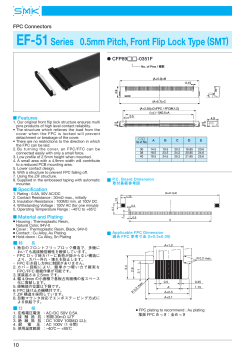 EF-51Series 0.5mm Pitch, Front Flip Lock Type (SMT)