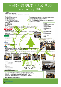 全国学生環境ビジネスコンテスト em factory 2014