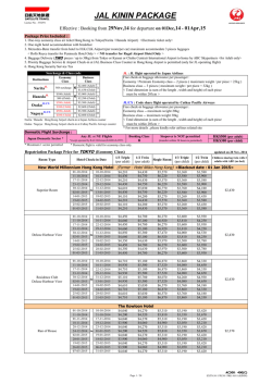 JAL KININ PACKAGE