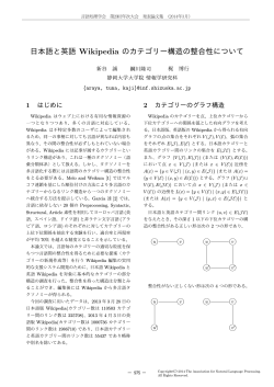 日本語と英語 Wikipedia のカテゴリー構造の整合性
