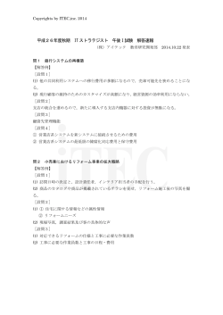 ITストラテジスト (午後I) （PDF 211KB)