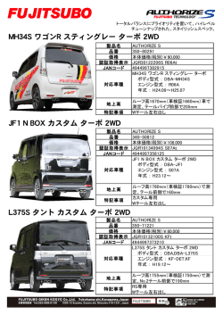 MH34S ワゴンR スティングレー ターボ 2WD JF1 N BOX
