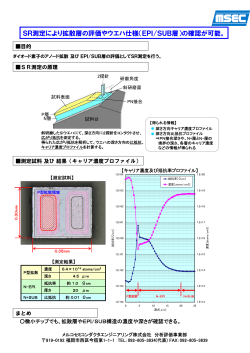 SR測定による拡散、EPI/SUB評価（PDF形式：86KB）