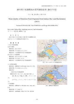 4.諫早湾干拓調整池水質等調査結果(2013年度)［PDFファイル