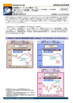 US短期ハイ・イールド債オープン 分配金のお知らせ