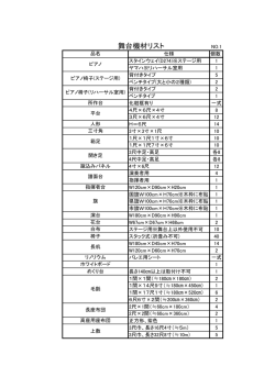 舞台機材リスト