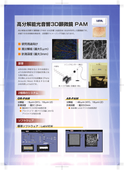 MPA社製 高分解能光音響3D顕微鏡 PAM