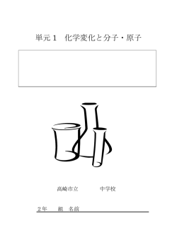 単元 1 化学変化と分子・原子