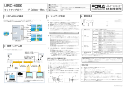 URC-4000セットアップガイド[PDF:422.1KB]