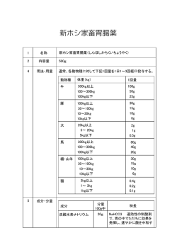 新ホシ家畜胃腸薬
