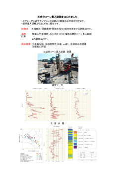 三成分コーン貫入試験をはじめました