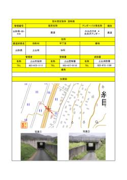 管理番号 種別 山形県-02- 419 農道 都道府県名 市町村 山形県 上山市