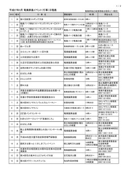 平成27年3月 奄美群島イベント（行事）日程表
