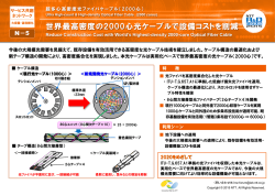 世界最高密度の2000心光ケーブルで設備コストを削減