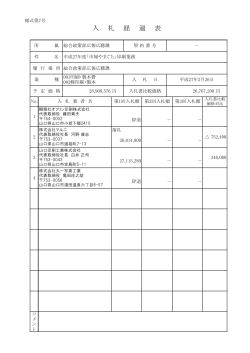 入 札 経 過 表