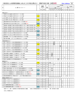 一般社団法人JAB試験所協議会（JABLAS） 2015年度公開セミナー 開催