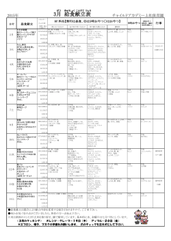 2015年3月献立表 - チャイルドアカデミー上社保育園