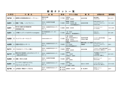 販売チケット一覧 - まなみーる 岩見沢市民会館・文化センター